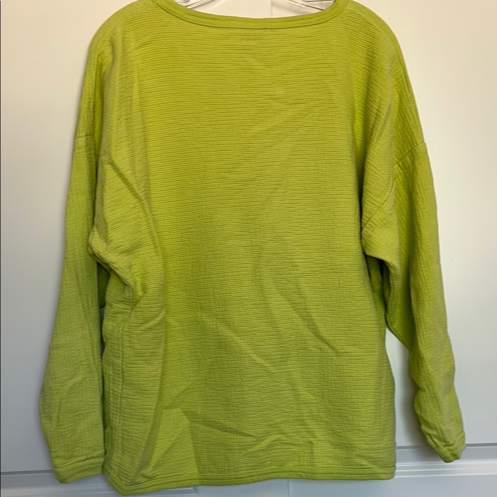 Vintage 80’s 90’s Mickey Mouse Lime Green & Blue Lightweight Sweatshirt - Picture 2 of 8